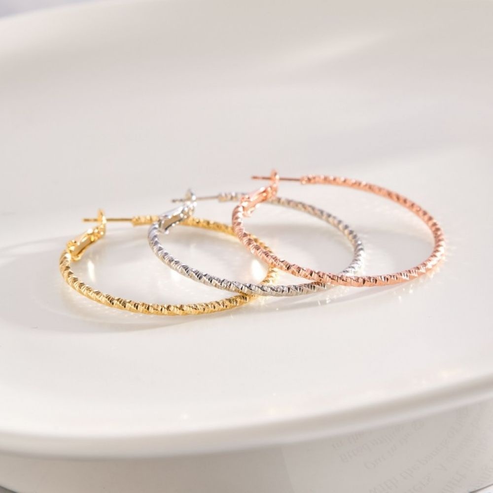 시후주얼리 심플 컷팅귀걸이 빅링 은침귀걸이 eb899e 30mm링귀걸이 하객귀걸이