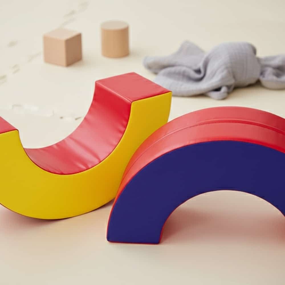 놀이시설매트 어린이집 하프써클매트 132X65X45CM 소근육발달 안전 실내놀이 유치원