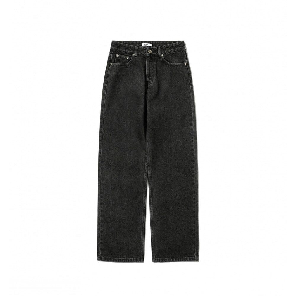 [패션플러스][오아이오아이컬렉션]COMFORT W DENIM PANTS [BLACK]
