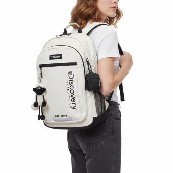 디스커버리 25년 신상 라이크 에어 시프트 백팩 가방17인치노트북수납학생가방여행배낭신학기가방 DXBK4015N 1031668