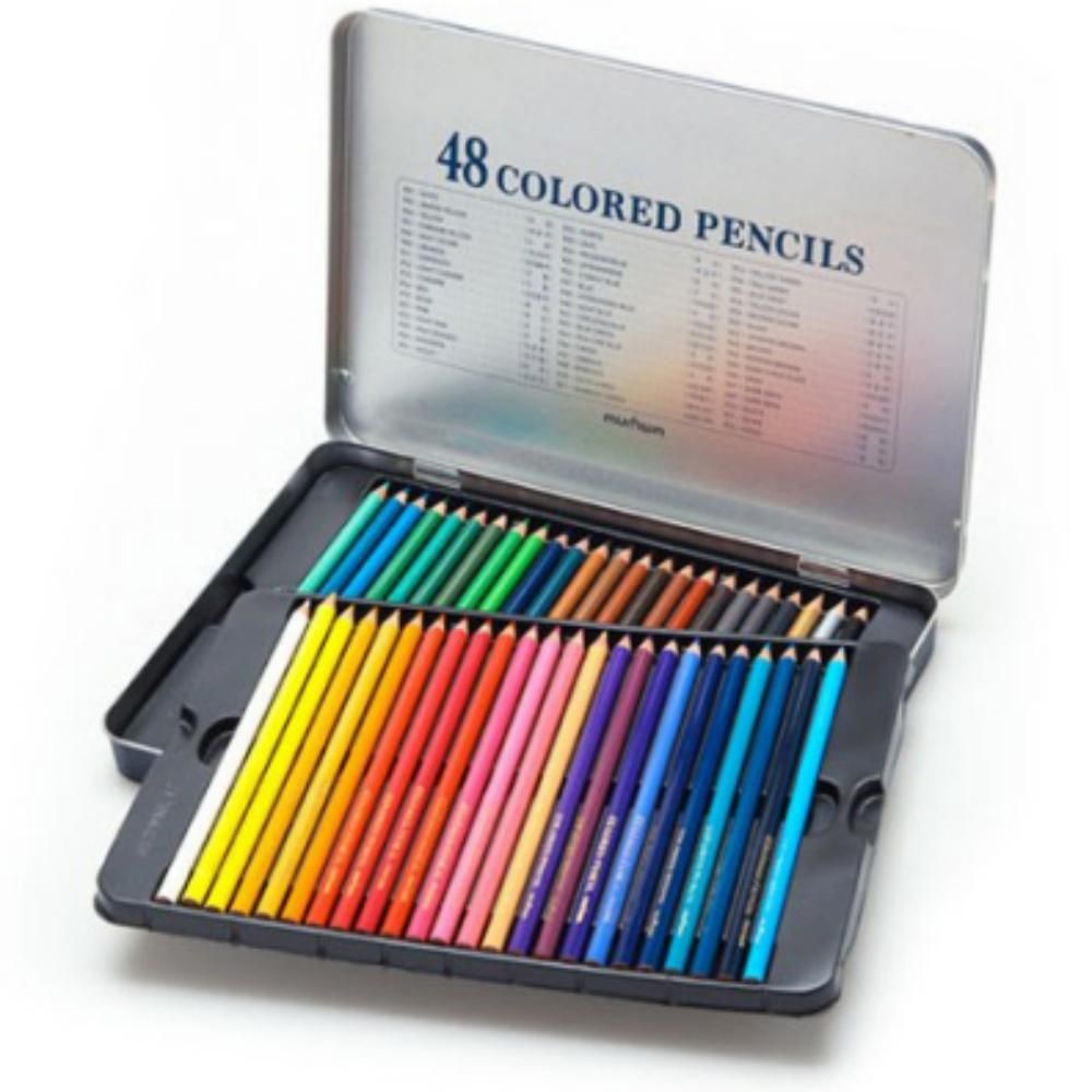학용품 신학기 48색 틴케이스 고급 색연필 어린이집 초등 유치원 입학 선물 준비물