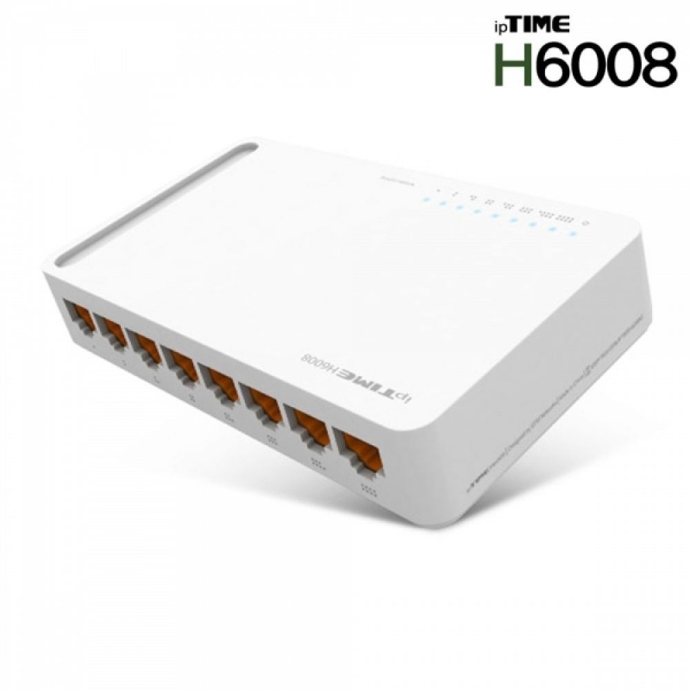 iptime 스위칭허브 h6008 멀티포트 멀티허브 노트북