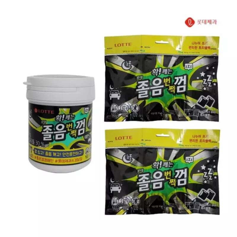롯데 졸음번쩍껌 87g1통 + 리필105gX2팩
