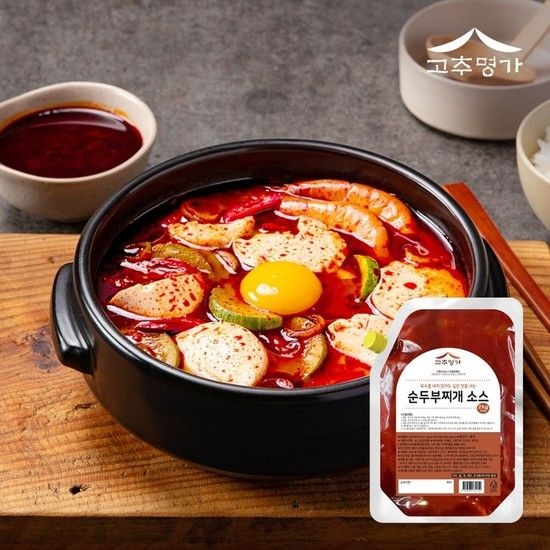 고추명가 순두부찌개 소스2kg 해물 차돌 순두부양념 순두부 순두부찌개 순두부찌개양념