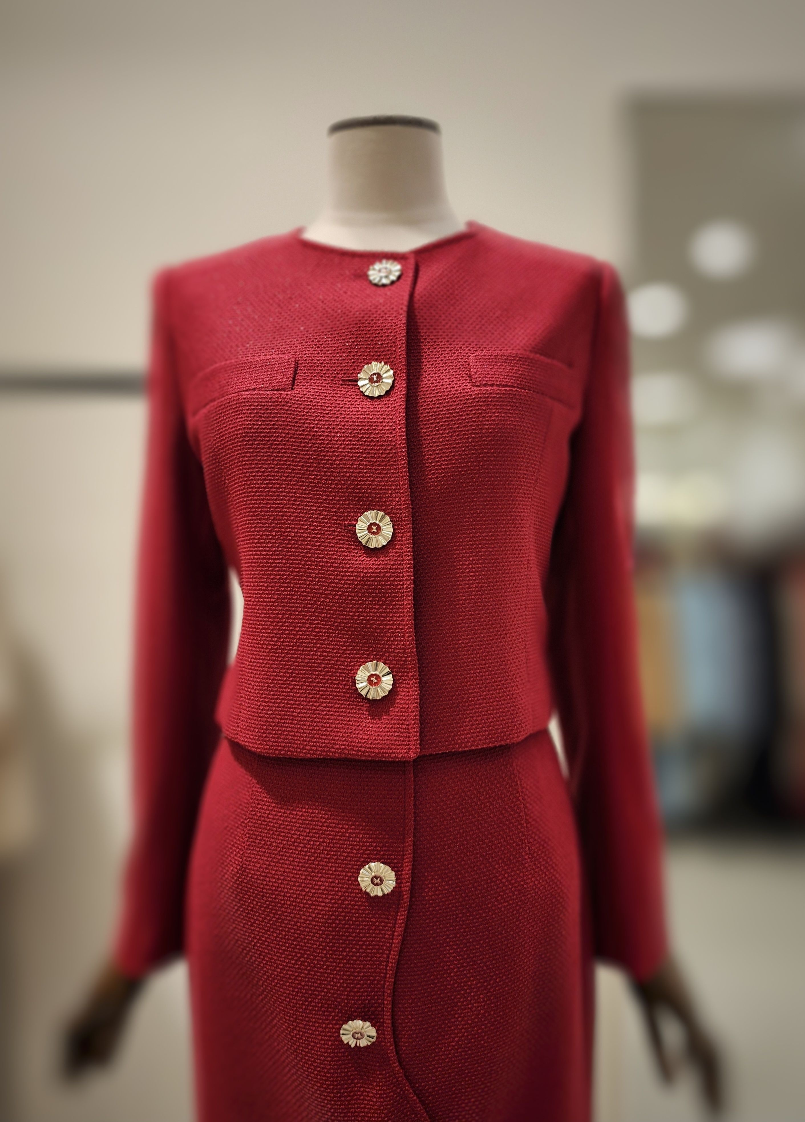 모조에스핀 모조에스핀 간절기 주얼리버튼 글리터메탈트위드 슬림 재킷 S243MSF104-MA 한정수량 (2457987 )