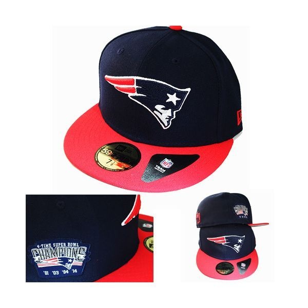 뉴에라 뉴잉글랜드 패트리어츠 5950 피티드 모자 4X 슈퍼볼 챔피언 패치 캡 미국 발송
