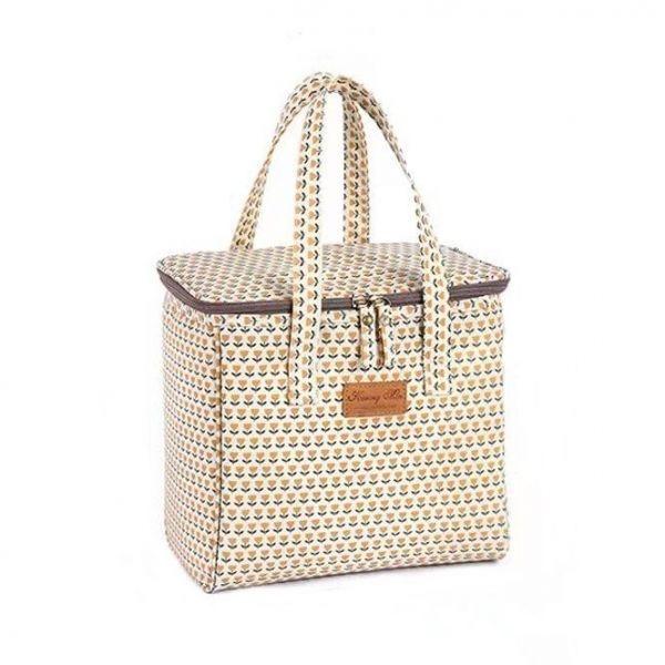 채우다 상점 인기 옐로우튤립 사각 보온 보냉 쿨러 아이스백 도시락 간식 다용도 수납 밀폐 가방