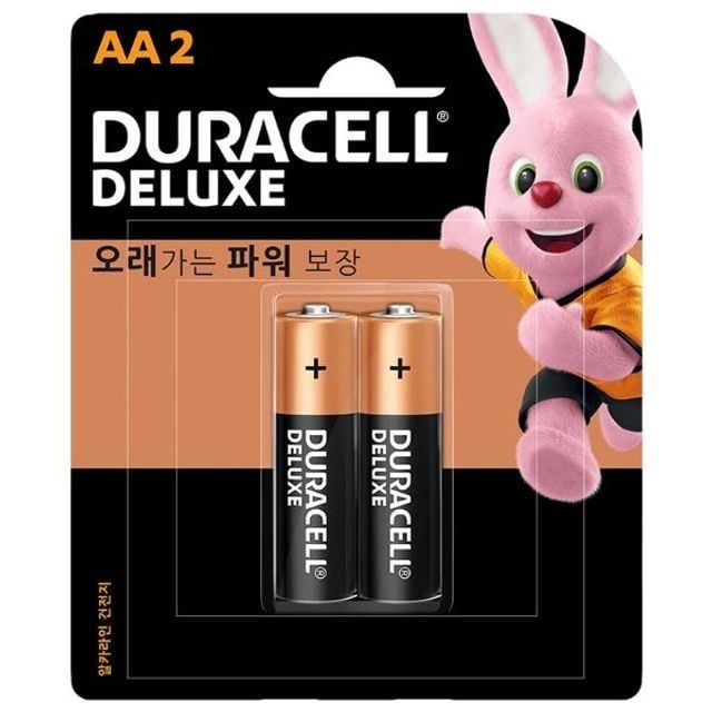 듀라셀 듀라셀 디럭스 알카라인 건전지AA 2입 사무용품 전산용품 건전지 배터리 충전지 일반건전지 AA건전지 AAA건전지