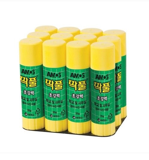 [온누리상품] 아모스 딱풀 35g 12개입 고체풀 미술