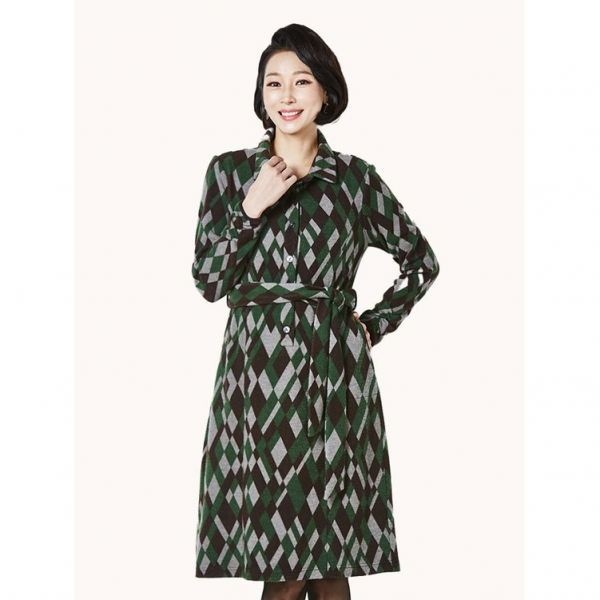 마담엘레강스 폴리아나 기모 원피스+제천 벨트 K194OP01