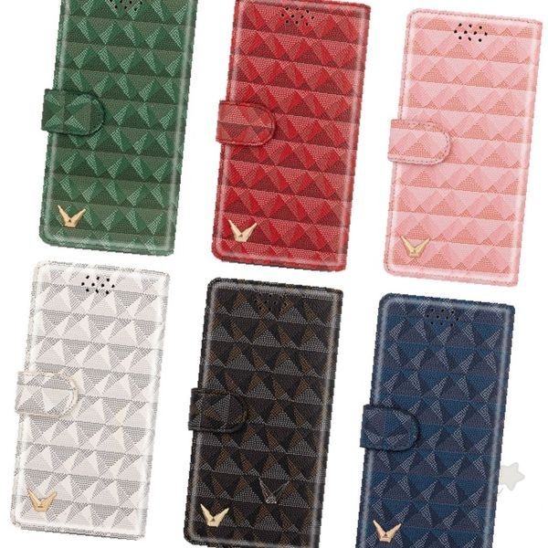 [와이엔엘]휴대폰 보호 액세서리 다이아몬드 패턴 엠보싱 마그네틱 플립 북타입 카드슬롯