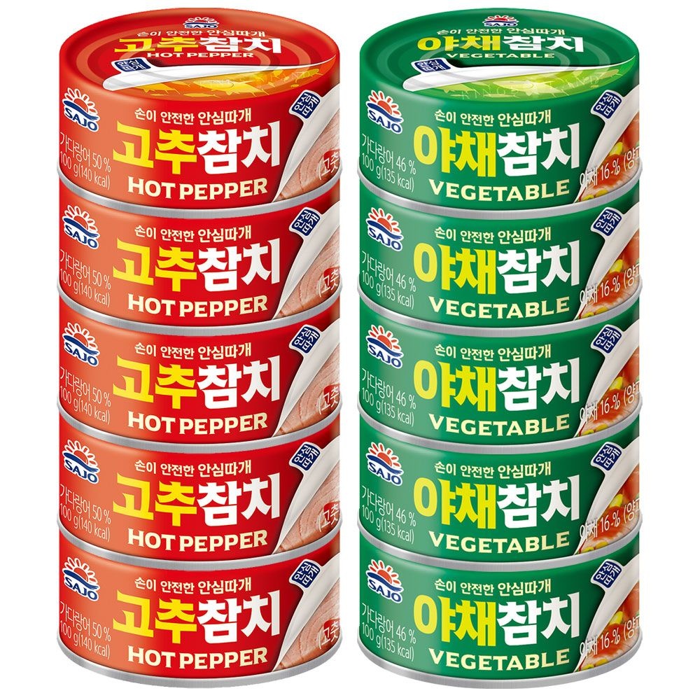 [온누리7%혜택]사조참치100g(고추5 야채5)