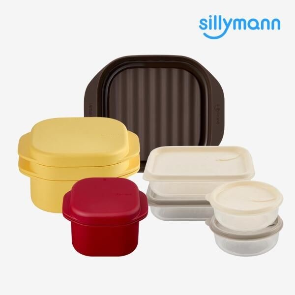 실리만 [실리만] [비밀특가/최쇼단독]이지웨이 플래티넘 실리콘 조리식기 7종 (2단 멀티찜기 1600ml + 찜기팟 900ml + 디쉬 +