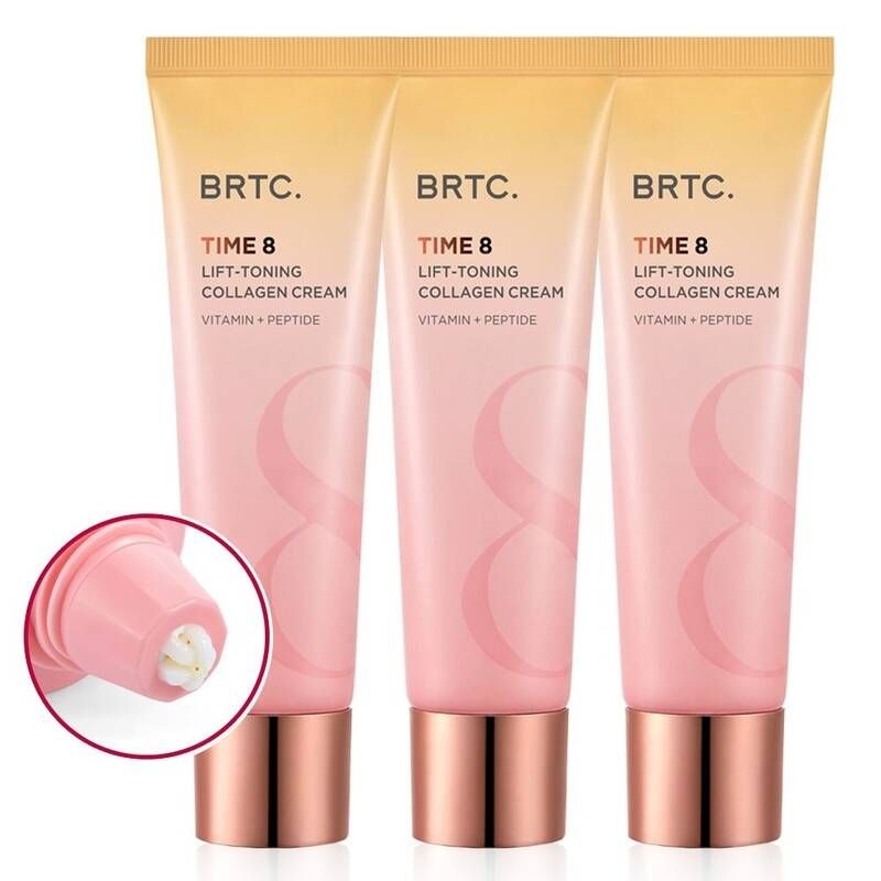 BRTC 타임 8 리프토닝 콜라겐 크림 80ml 3개 / 2중 기능성 듀얼비타