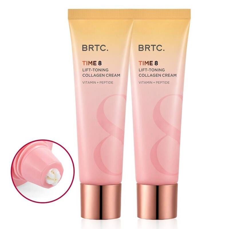 BRTC 타임 8 리프토닝 콜라겐 크림 80ml 2개 / 2중 기능성 듀얼비타