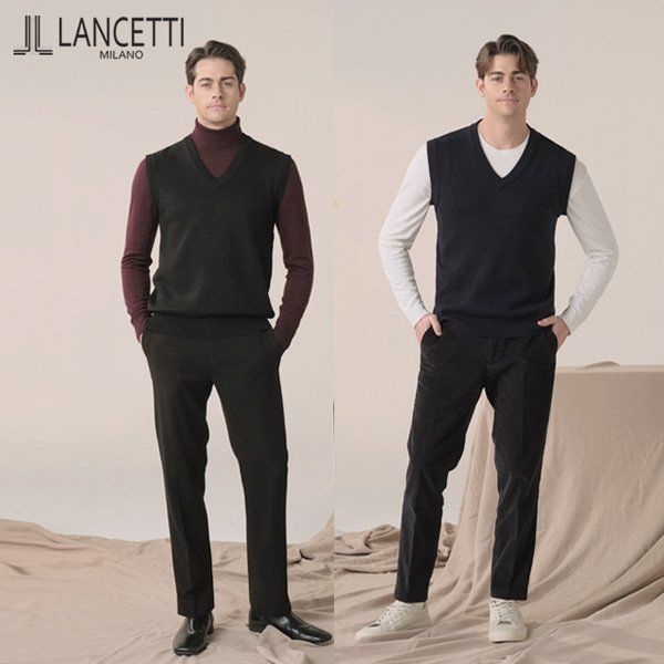 UnKnown (런칭기념 혜택) 란체티 울 니트 베스트 2종