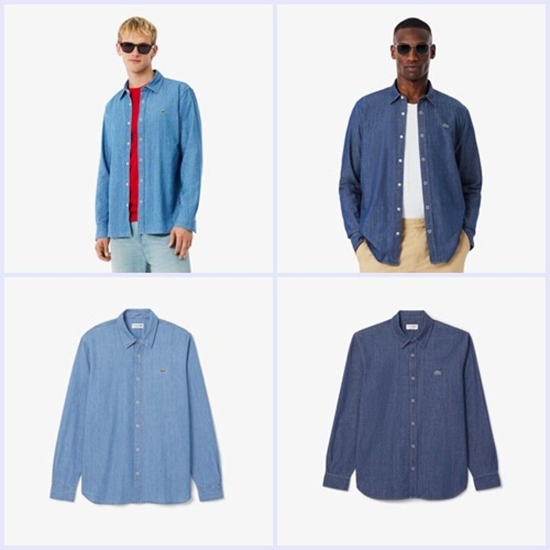 라코스테 남성 비밀상점 26S/S 데님 셔츠 CH2591-56G 2컬러 택1