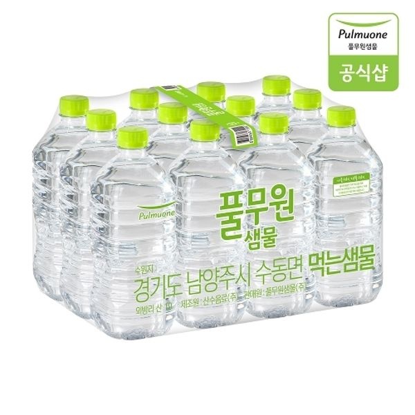 풀무원샘물 무라벨 생수 1L X 12병