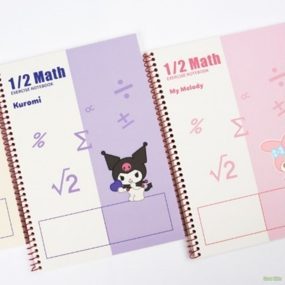 산리오 캐릭터즈 2분할 연습장 수학 연습문제 풀이 노트