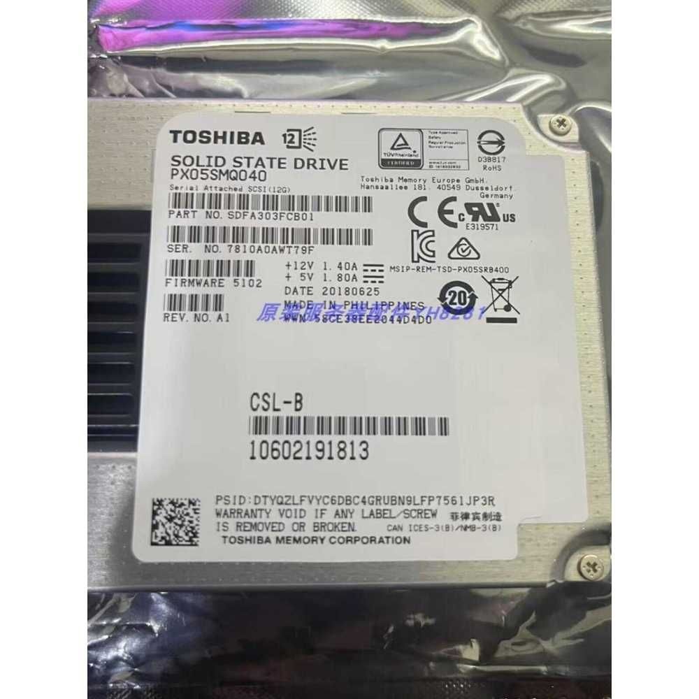 [해외] 도시바 PX05SMQ040 400GB 12GB 2.5인치 SAS SSD