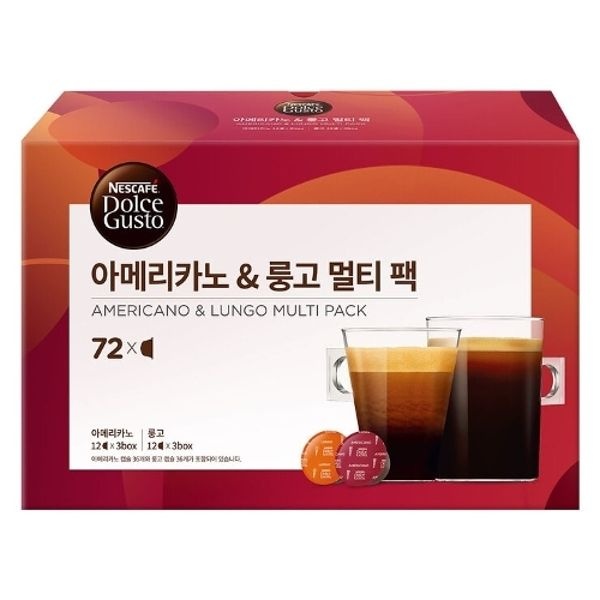 네스카페 아메리카노 룽고 돌체구스토 캡슐커피 72개