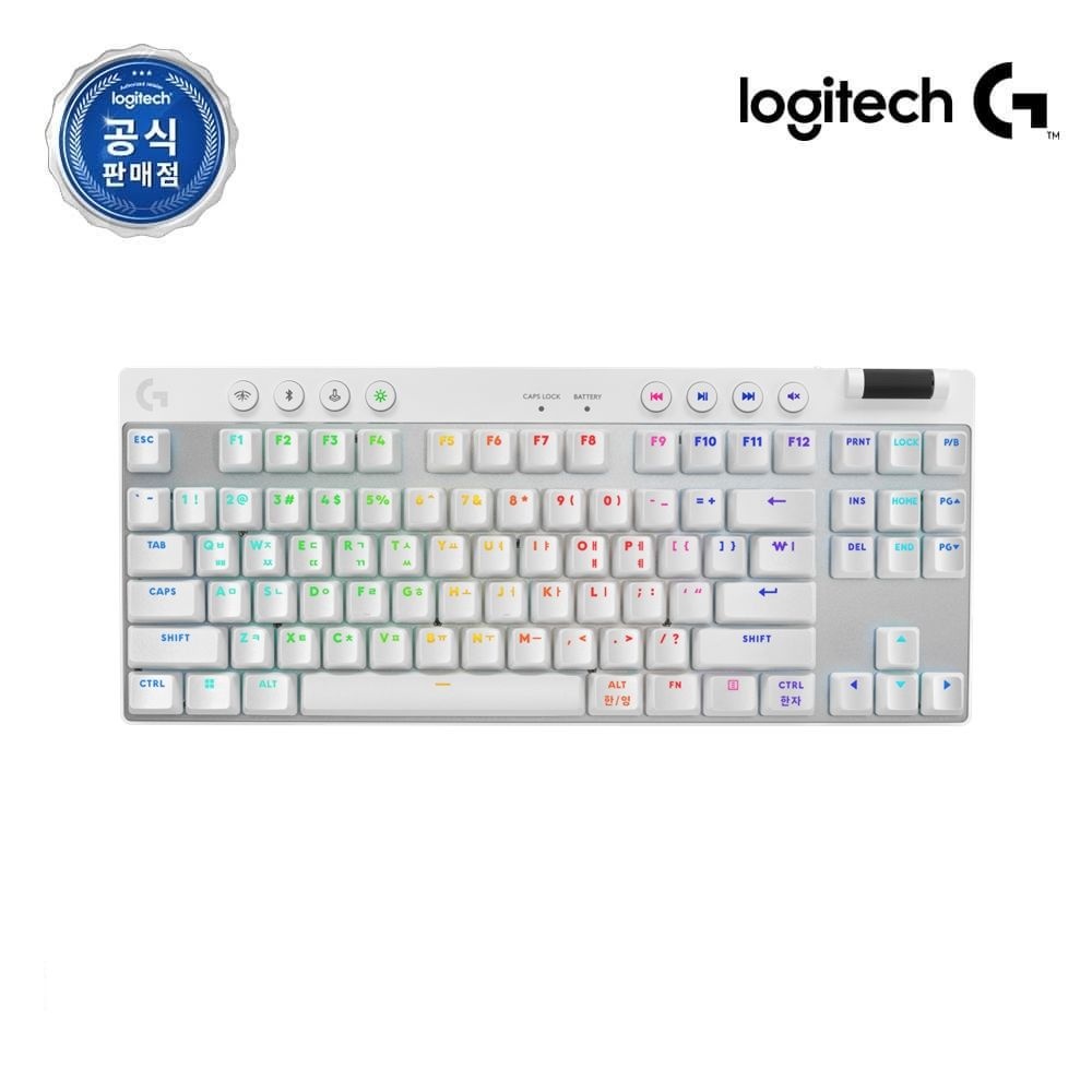 로지텍코리아 공식 G PRO X TKL LIGHTSPEED 게이밍 키보드 화이트, 택타일