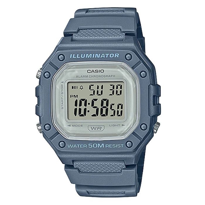 카시오 W-218HC-2A 공용 우레탄밴드 손목시계