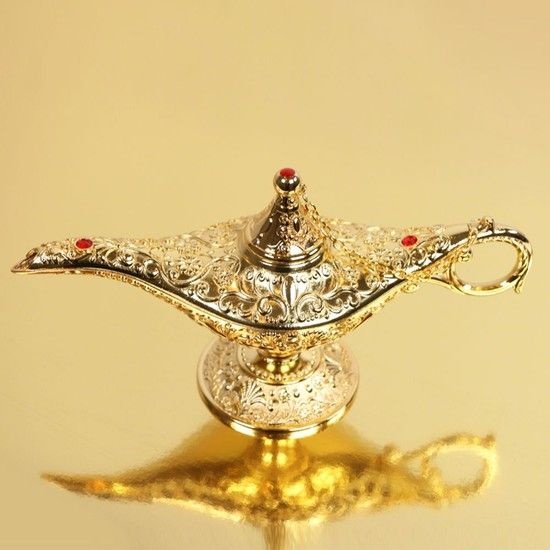 [협력사]알라딘 지니 요술램프/행운의 상징 황금 골드 엔틱 홈