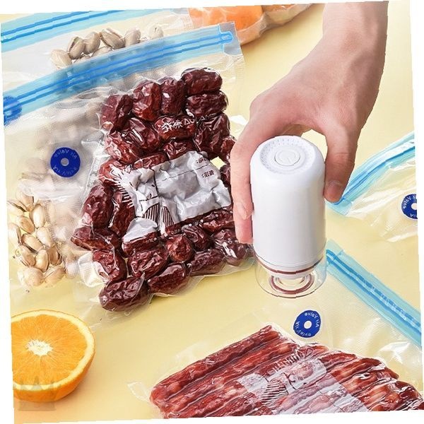 휴대용 전동 진공포장기 세트 음식물 의류 이불 공간절약 밀봉기 보관용 압축팩