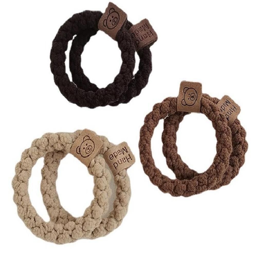 대한이커머스제휴사 핸드메이드곰돌이머리끈 헤어 미니고무줄 고무줄 곱창밴드 패션머리끈 밴드