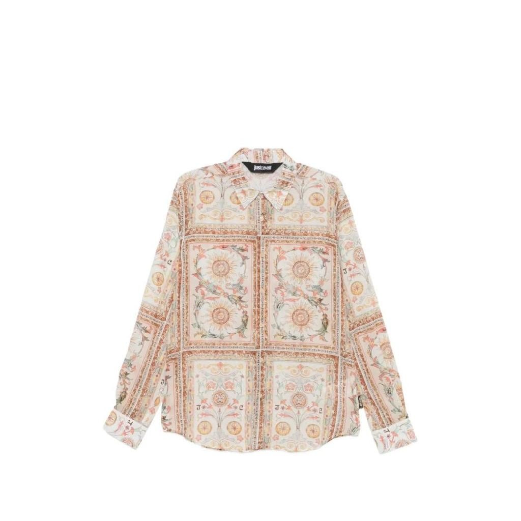 저스트카발리 프린트 셔츠 80OAL210NS776 T