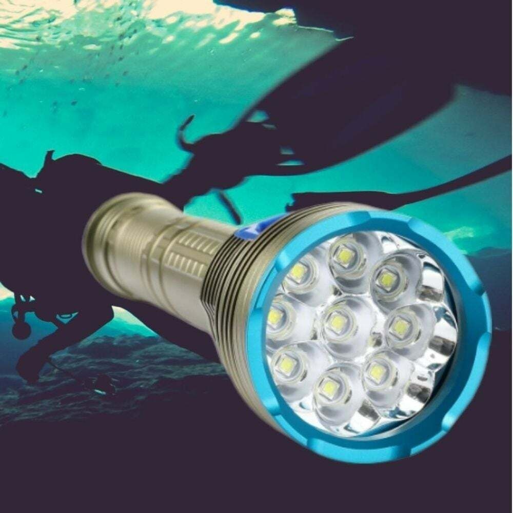 (현대Hmall) 12000루멘 L2 9LED 다이버 LED수중랜턴 풀세트