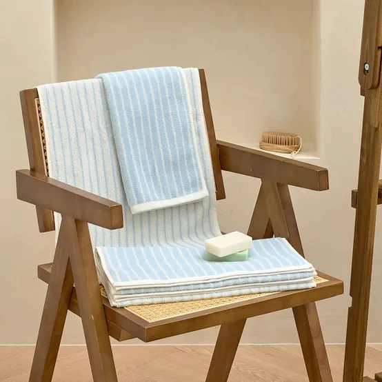 WOW 클라우디 잘마르는 세면타월4P 140g SKY BLUE
