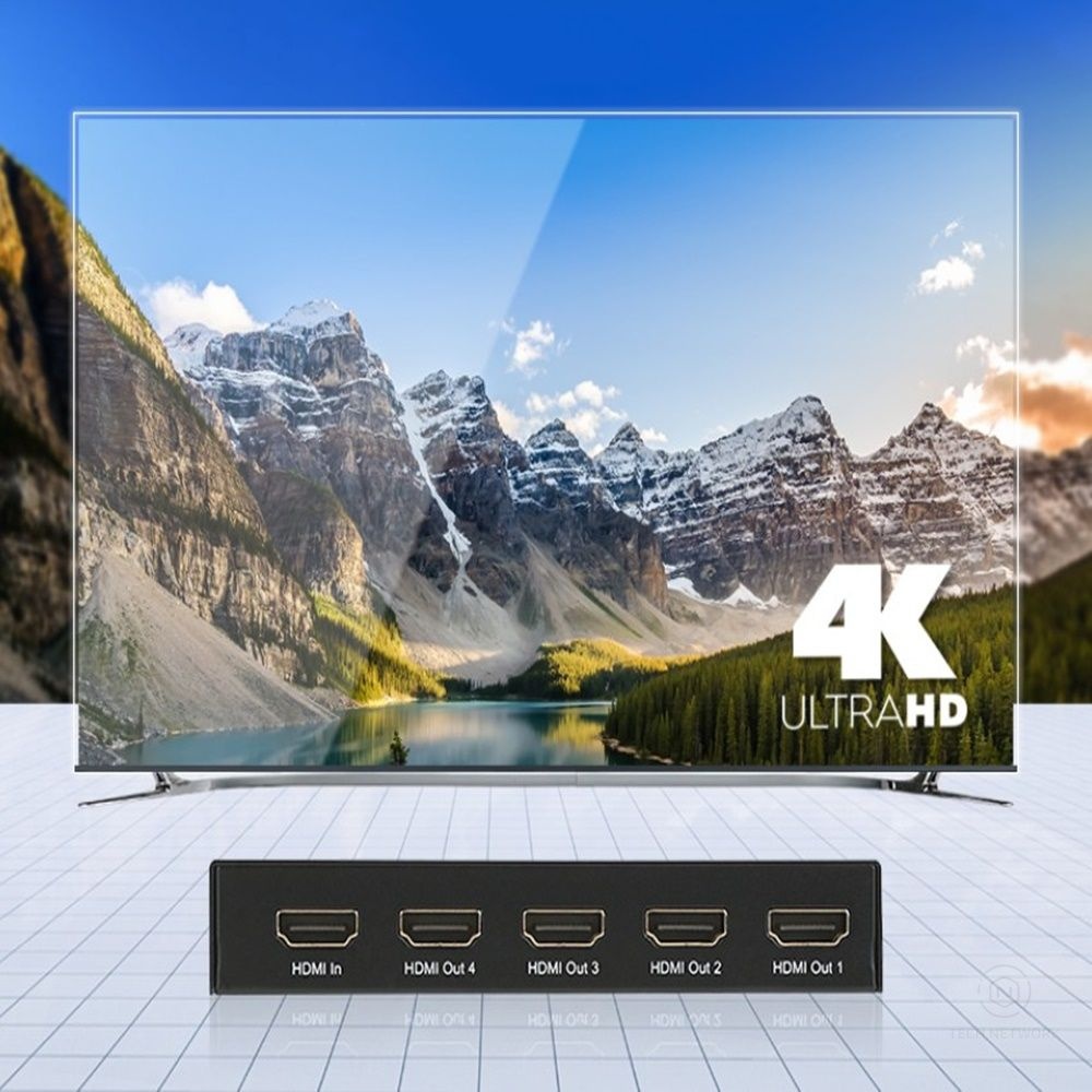 4K HDMI2.0 4대1 분배기 화면복제 동시출력 영상복사기 미러링 장비 장치 듀얼모니터 4포트 전시매장 티비