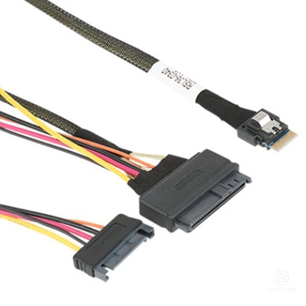 슬림라인 SAS U2 38핀 TO 68핀 컨버터 변환케이블 0.5M 어댑터 SLIMLINE 연결 전송 데이터 내장형 숏 연결잭 젠더