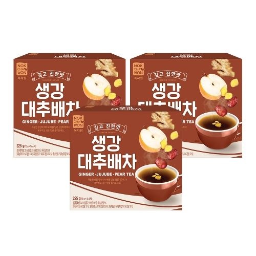녹차원 생강대추배차 15스틱 X 3개