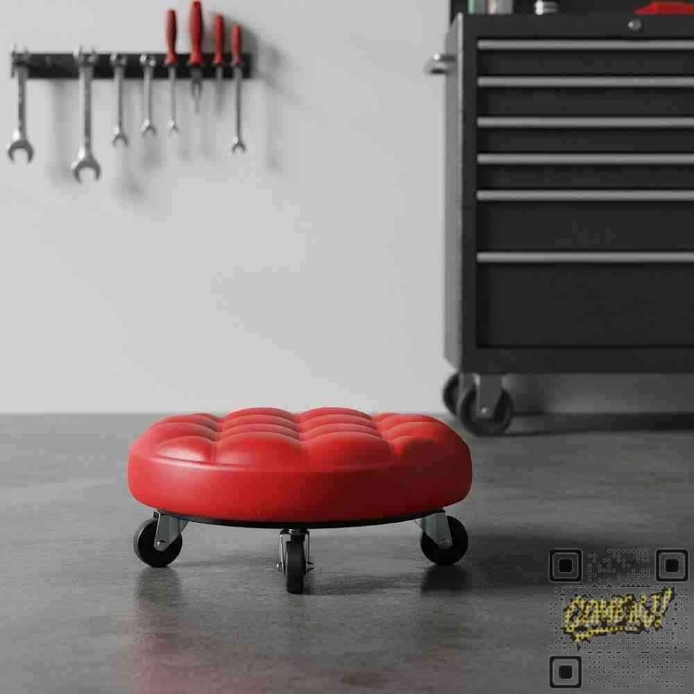 무릎보호 낮은 작업의자 이동식 세차 걸레질 이동방석 강철바퀴