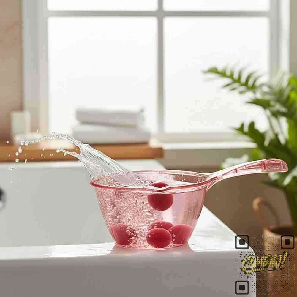 아기목욕 유아 바가지 다용도 플라스틱 주방 세안 세차 손잡이