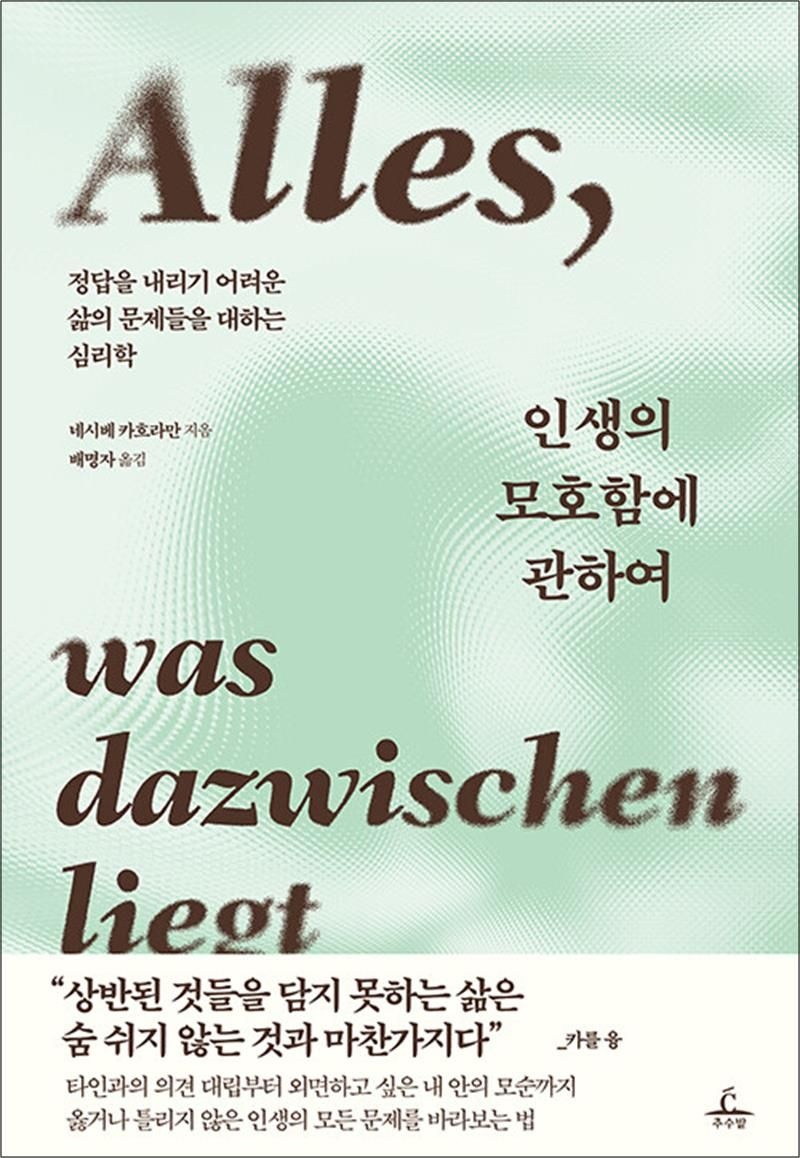인생의 모호함에 관하여 - 정답을 내리기 어려운 삶의 문제들을 대하는 심리학