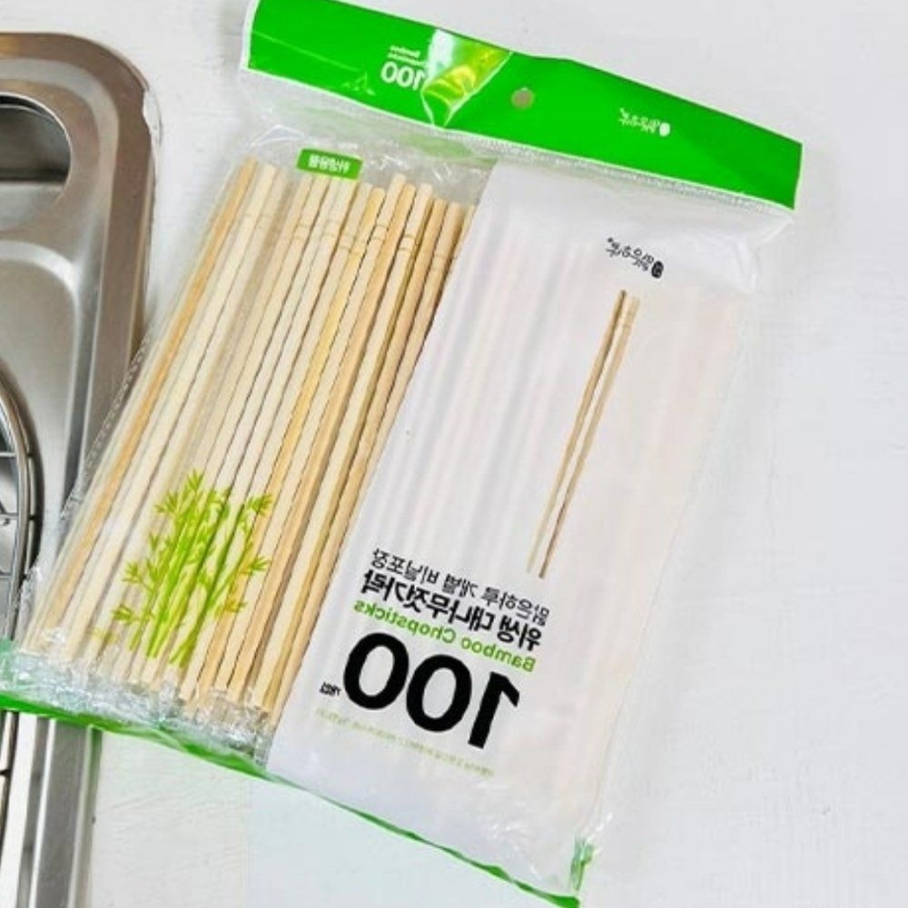 배달음식 집들이 저분 대나무 젓가락 100P