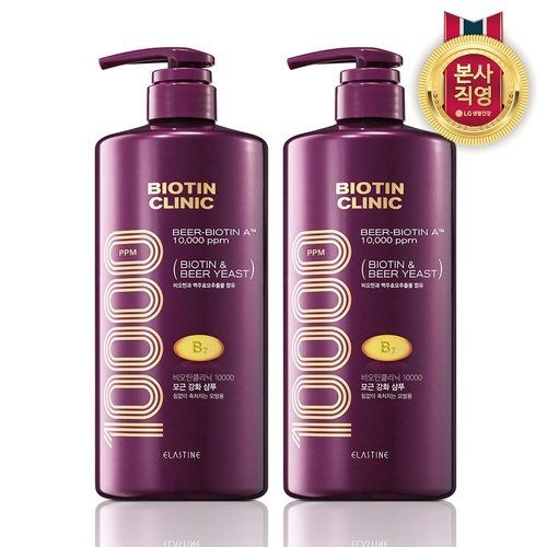 엘라스틴 대용량 비오틴클리닉 샴푸 1000ML X 2개