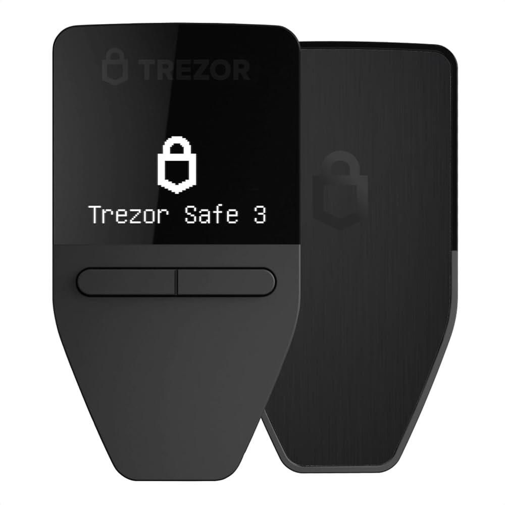 Trezor [해외] Trezor Safe 3 - 암호 및 보안 요소 보호 암호화 하드웨어 지갑 디지털 자산을 간단하고 안전하게 구매, 저장, 관리(코