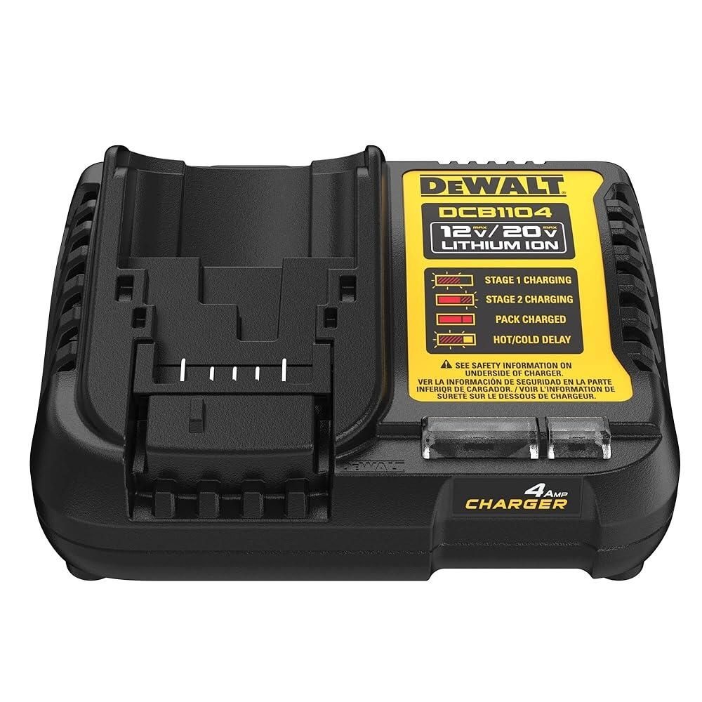 [해외] DEWALT 12V MAX/20V MAX 리튬 이온 배터리 충전기, 4Amp (DCB1104) 128590