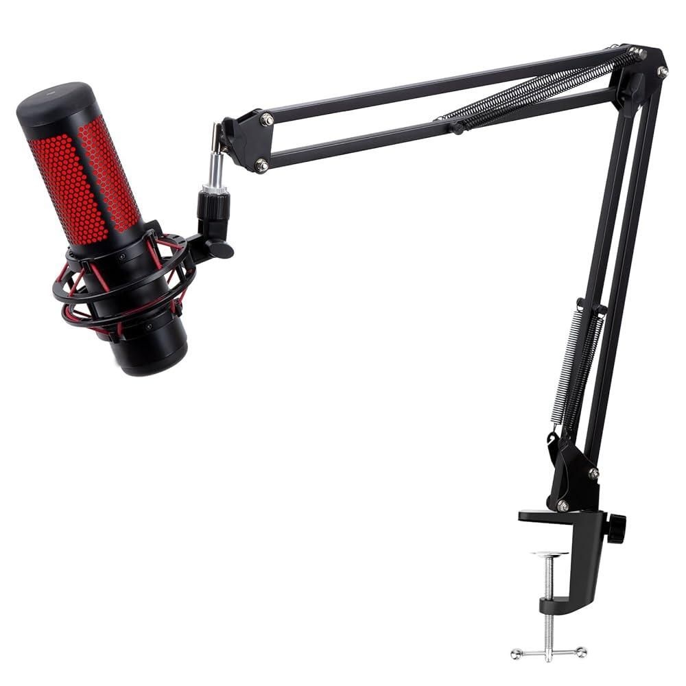 YOUSHARES [해외] QuadCast S용 마이크 암 - HyperX 2 SoloCast, BLUE 블루 Yeti, FiFINE 파인 AM8, Rode, Shure, Razer, 게이밍 및 1.9cm(3/8인치)에서 1.6cm(5