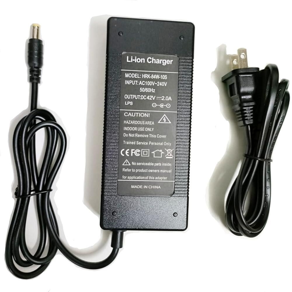 HERISKEER [해외] [검증된 핏] 42V 2.0 Amp 충전기 36V 전기 스케이트보드 및 스쿠터, Meepo MINI 미니 2, 2S, Evolve esk8, Turboant X7 Pro Max 1Plus, Me