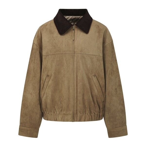 [THE IZZAT] [AK수원점] [더아이잗] 스웨이드 배색 칼라넥 퀼팅 점퍼871