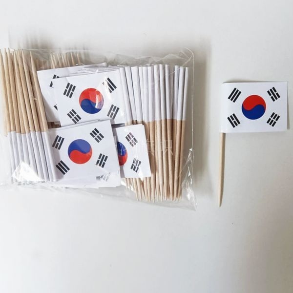 애국 테마 깃발 픽 100p 파티 디저트 장식 케이크 토퍼 꾸미기 소품 핑거푸드