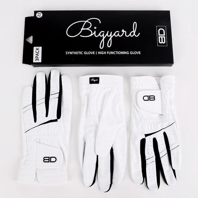 빅야드 프리미엄 논슬립 극세사 골프장갑 남성용 왼손 3장 세트