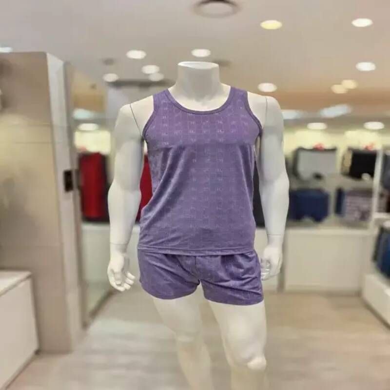 휠라 FILA 휠라언더웨어 NP 스판 F로고 JQ 남성 런닝트렁크세트 FI261RN15M004 그레이퍼플 433553