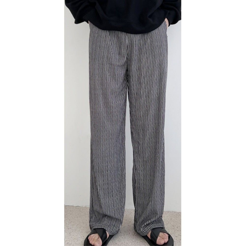 남자 키커보이는 소프트 고무줄 긴바지 군인 30대 알바생 아르바이트